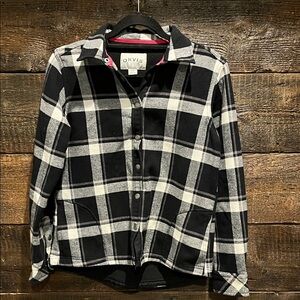 Orvis Black and White Plaid Button-Down Shirt